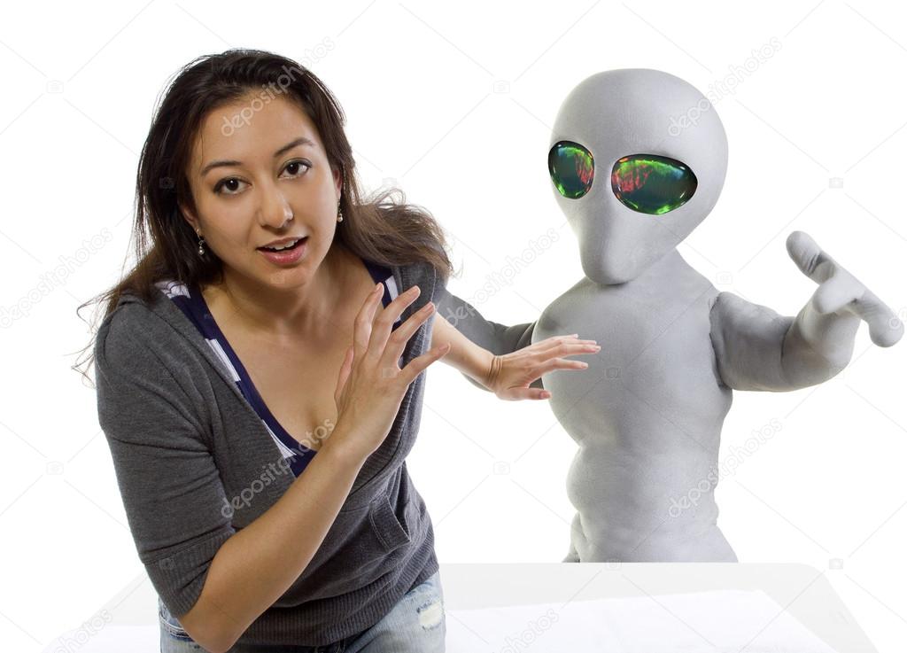 Aliens abduct a woman