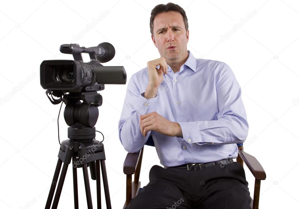 Casting director with camera