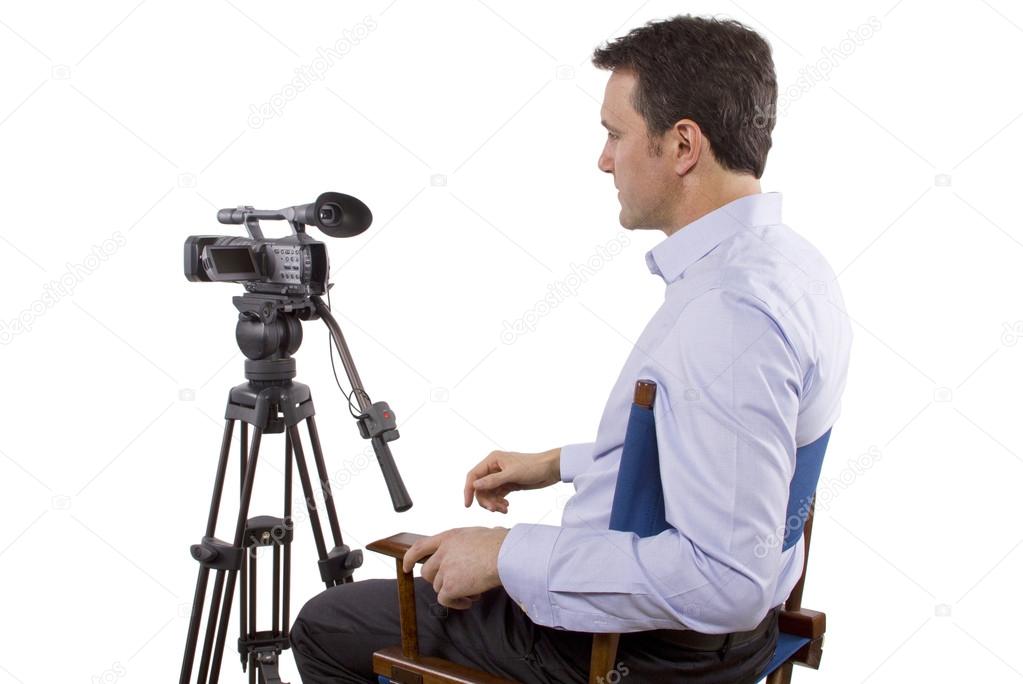 Casting director with camera