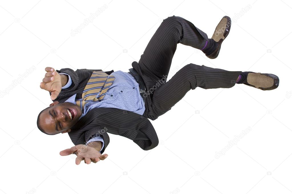 Falling businessman