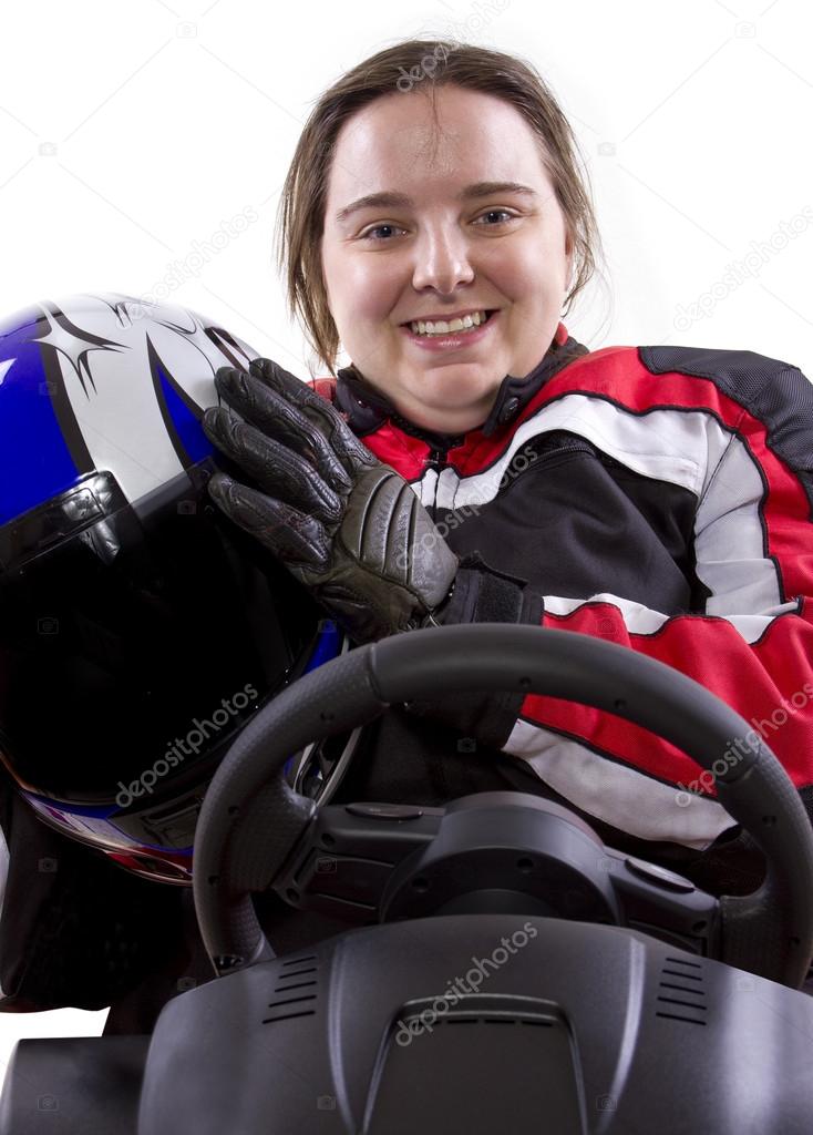 Female race car driver — Stock Photo © innovatedcaptures 49307587