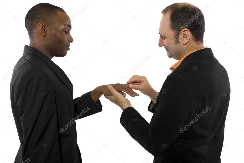 Two men getting married