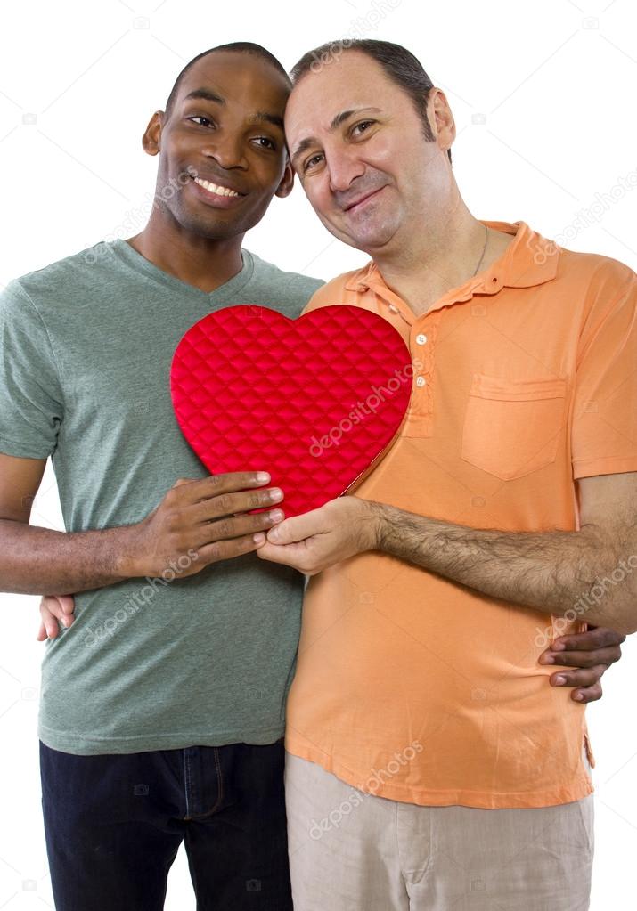 Gay lovers on Valentines Day