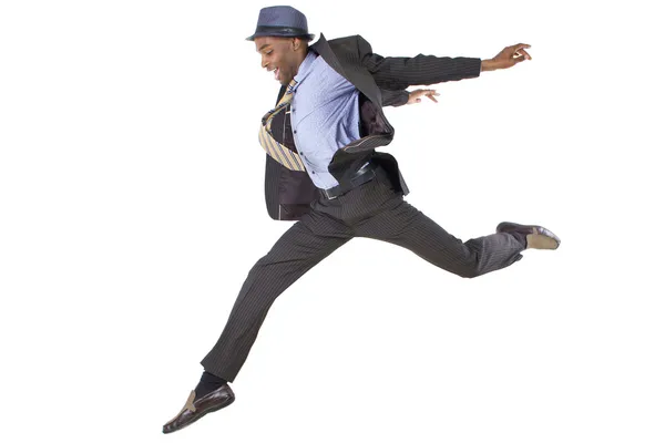 Businessman leaping — Stock Photo, Image