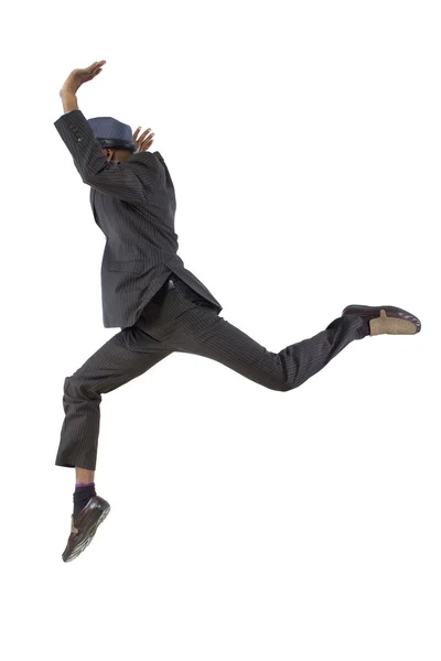 Businessman leaping — Stock Photo, Image