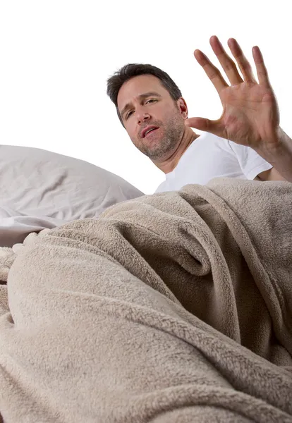 Man unable to sleep — Stock Photo, Image