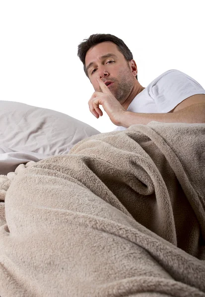 Man unable to sleep — Stock Photo, Image