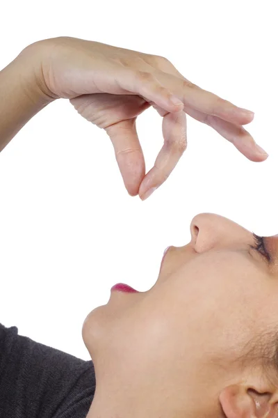 Feminino mão humana piscando — Fotografia de Stock