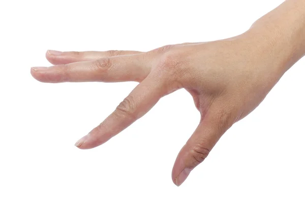 Vrouwelijke menselijke hand flicking — Stockfoto