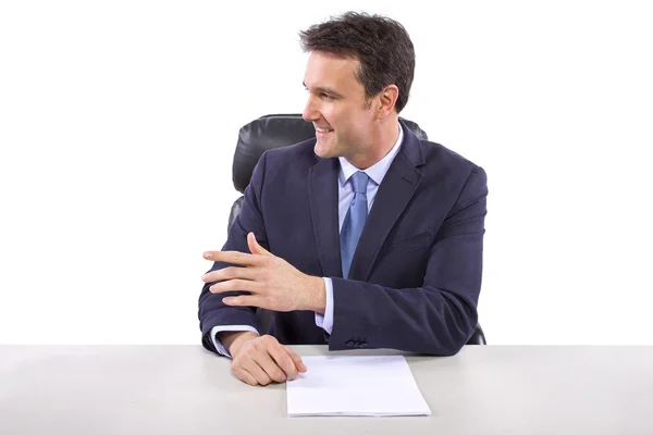 Male news anchor or reporter — Stock Photo, Image