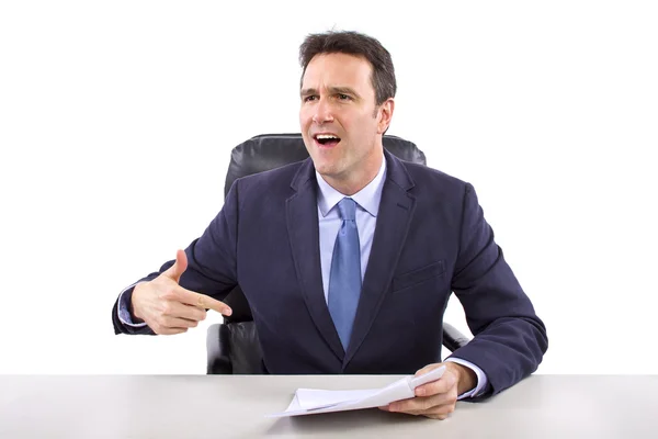 Male news anchor or reporter — Stock Photo, Image