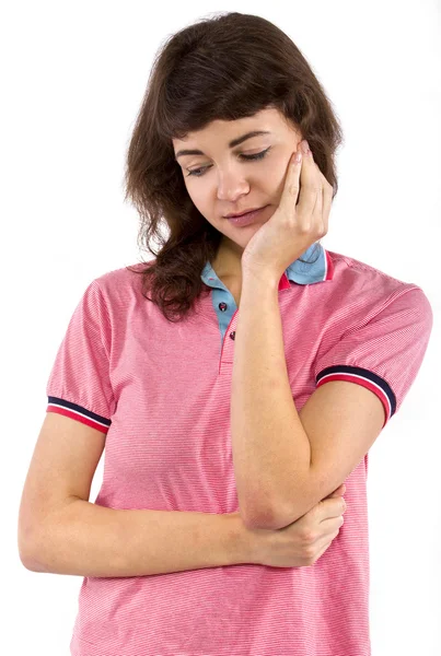 Anxious female model — Stock Photo, Image