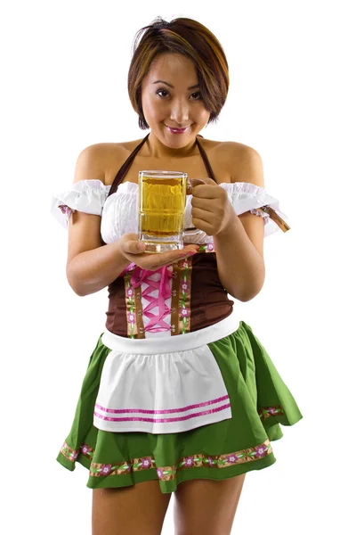 Kellnerin im Oktoberfest-Kostüm — Stockfoto