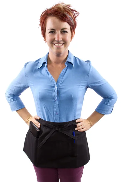 Redhead waitress — Stock Photo, Image