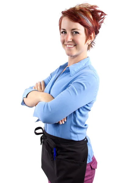 Redhead waitress — Stock Photo, Image