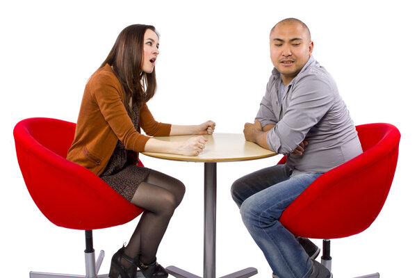 Rude couple on bad date