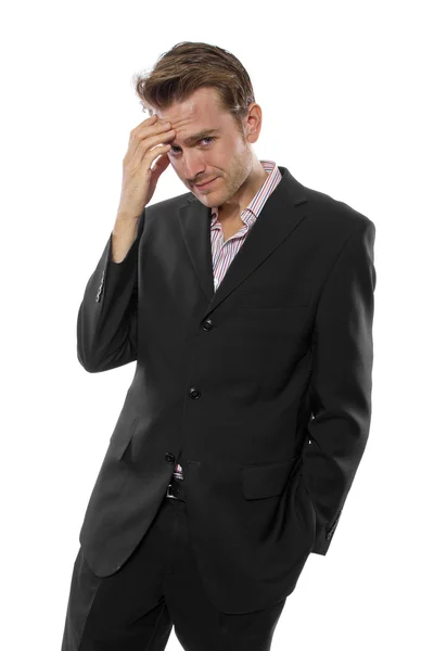 Businessman posed for modular composites — Stock Photo, Image