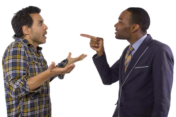 Двое мужчин спорят — стоковое фото