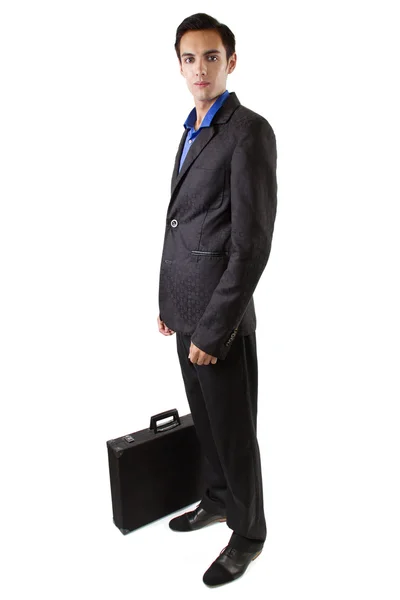 Businessman travelling with luggage — Stock Photo, Image