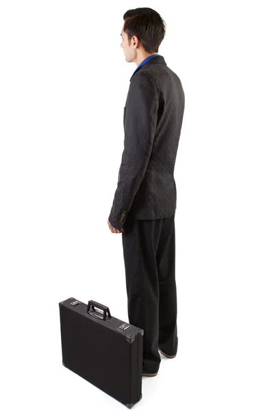 Businessman travelling with luggage — Stock Photo, Image