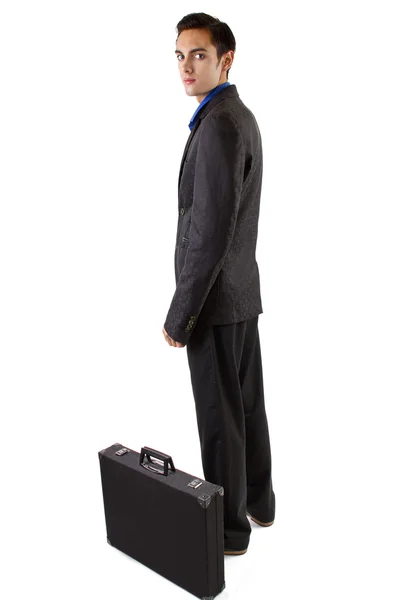 Businessman travelling with luggage — Stock Photo, Image