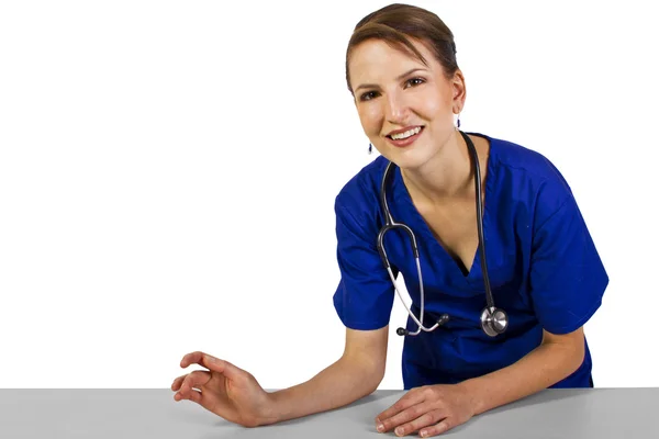 Female veterinarian posed for composites — Stock Photo, Image