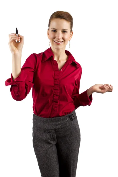 Businesswoman writing — Stock Photo, Image