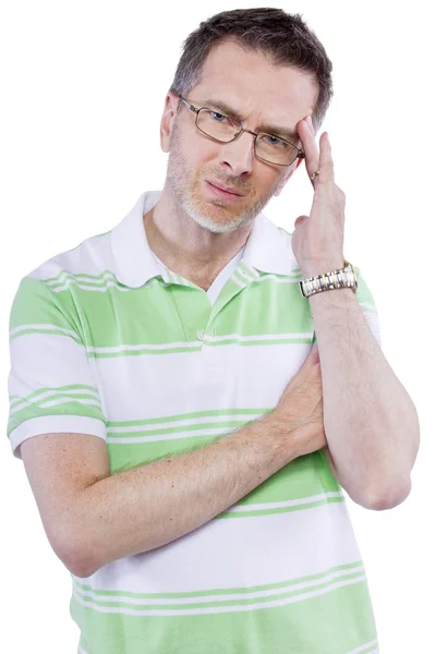 Man confused or clueless and thinking expression — Stock Photo, Image