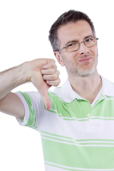 Man with thumbs up gesture — Stock Photo, Image