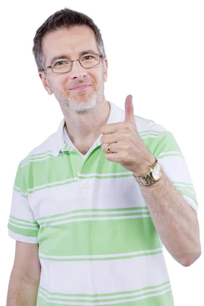 Man with thumbs up gesture — Stock Photo, Image