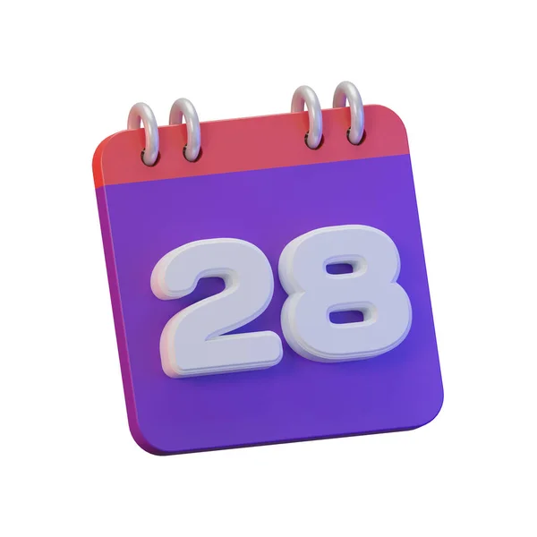 Render Calendario Giorni Promemoria Programma Giornaliero — Foto Stock