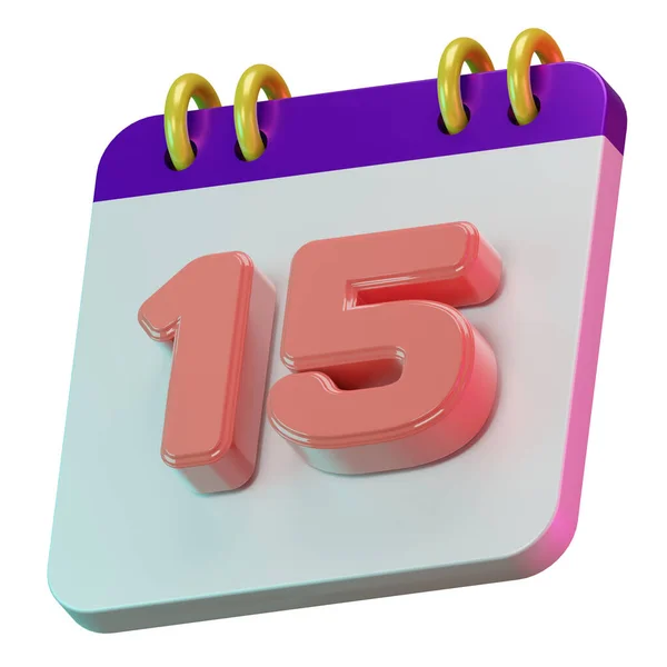 Render Calendario Símbolos Aislados Días Para Recordatorio Diario Planificación —  Fotos de Stock
