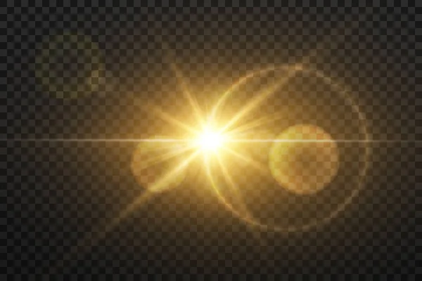ベクトル透明太陽光特殊レンズフレアライト効果 ロイヤリティフリーベクトルイラスト Png — ストックベクタ