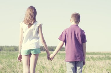 güzel bahar yeşil alan çocuklarda