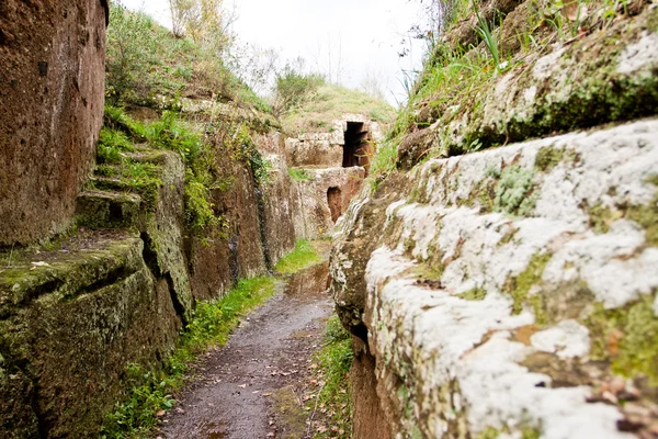 Necrópolis etrusca de Cerveteri — Foto de Stock