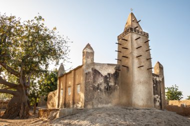 kalabougu, mali, Afrika'nın küçük bir köy çamur tuğla Camii