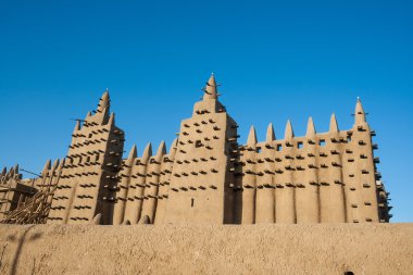 Djenné, Mali, Afrika'nın Ulu Cami.