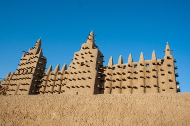 Djenné, Mali, Afrika'nın Ulu Cami.