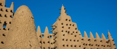 Djenné, Mali, Afrika'nın Ulu Cami.