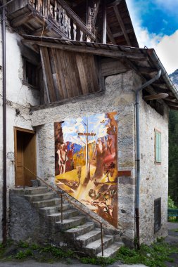 duvar resimleri, cibiana, İtalya.