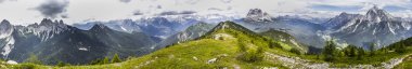 Panorama üzerinden monte rite, dolomites, Alpler, İtalya