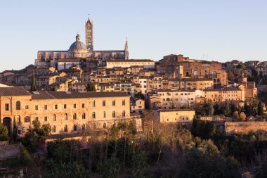 Siena, günbatımı, Toskana, İtalya