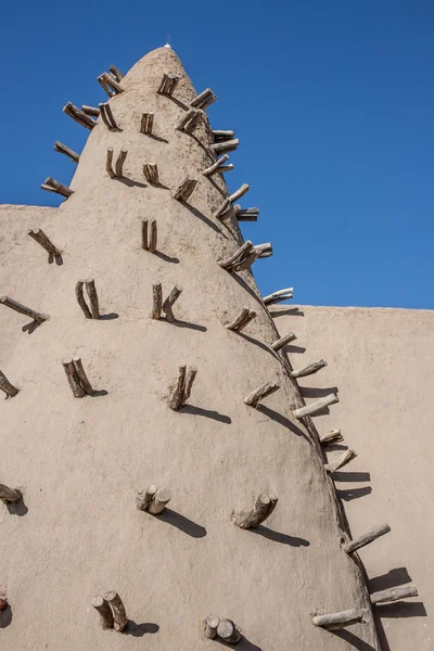 Modder steen moskee in Timboektoe, mali, Afrika. — Stockfoto