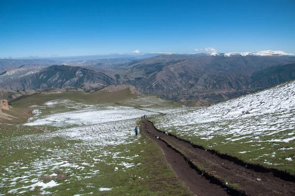 Gyönyörű Panoráma Csúcs Mayak Világítótorony 2352 Kaukázus Hegyek Dagesztán Köztársaság Stock Fotó