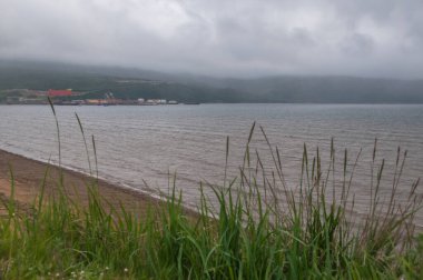Magadan, Rusya 'nın Uzak Doğusu. Okhotsk Denizi kıyısında, Nagaev Körfezi.