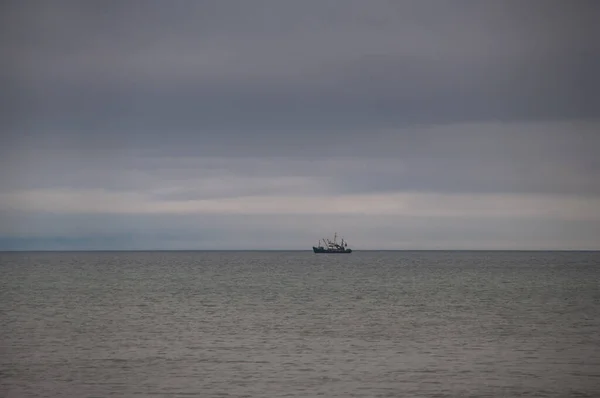 Magadan Daleki Wschód Rosji Spacer Brzegu Morza Okhotsk Zatoka Gerntner — Zdjęcie stockowe