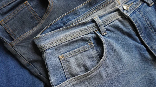 Close Denim Jeans Coin Pocket Watch Pocket — Stockfoto
