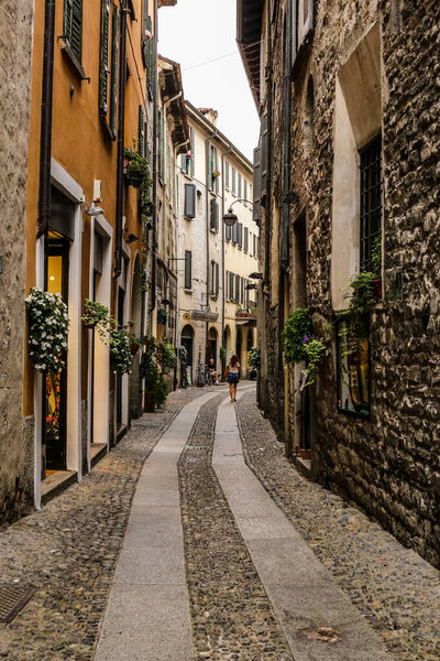 Como, Italy - June 14, 2017: View of a Narrow Alley in Como City Center