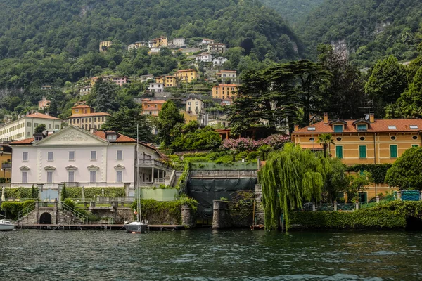 Como Itálie Června 2017 Zobrazit Traditional Old Villas Lake Como — Stock fotografie