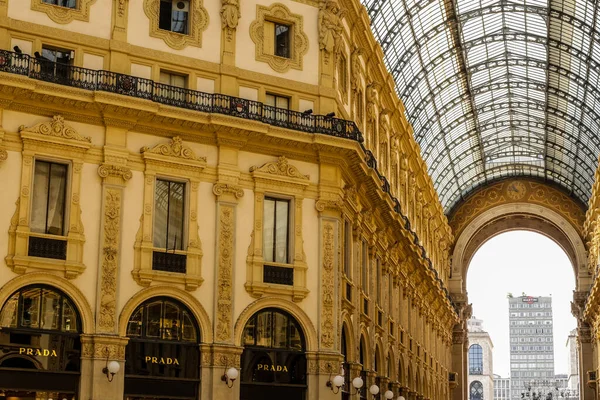 Milan Itálie Června 2017 Pohled Galleria Vittorio Emanuele Centru Města — Stock fotografie